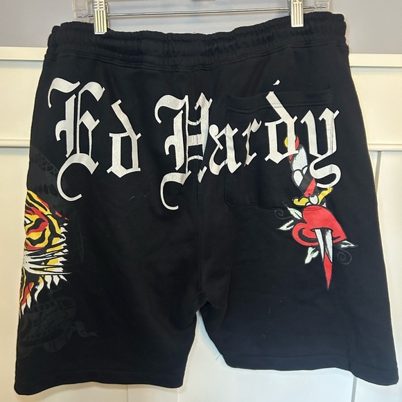 Ed Hardy Other - Ed Hardy tiger, knife, heart and xl logo printed sweatshorts